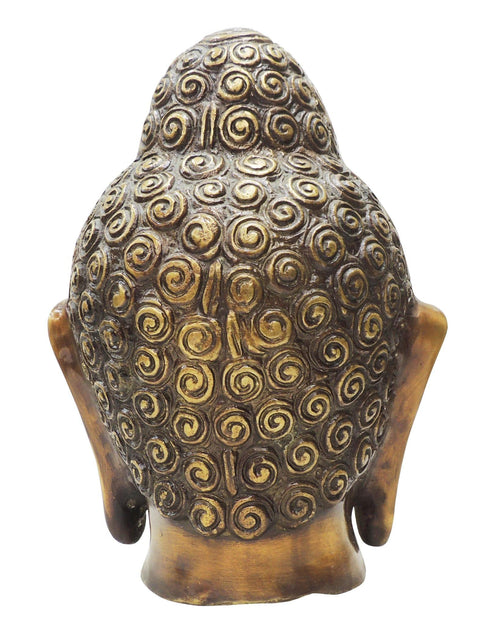 Brass Buddha Head Statue 5.97Kg