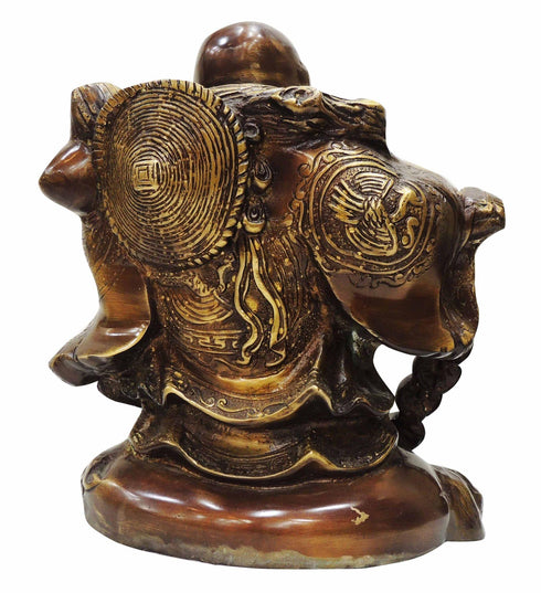 Brass Laughing Budha Antique Statue 6.04Kg