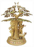 Brass Tree Radha Krishna With Cow Statue 7.015Kg