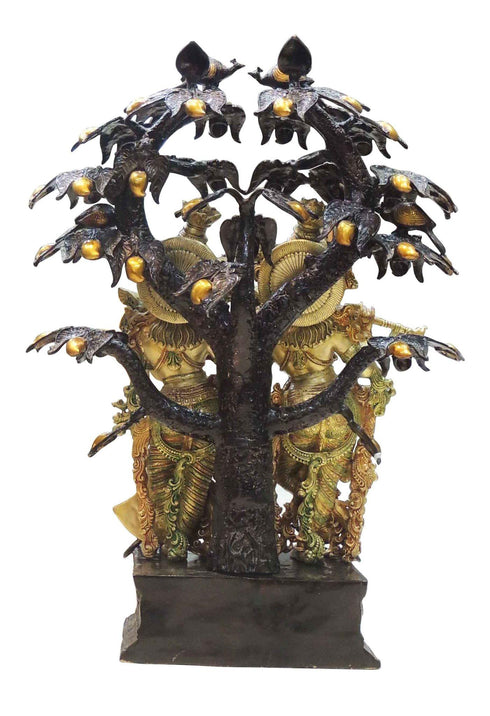 Brass Radha Krishna With Tree 78.36Kg