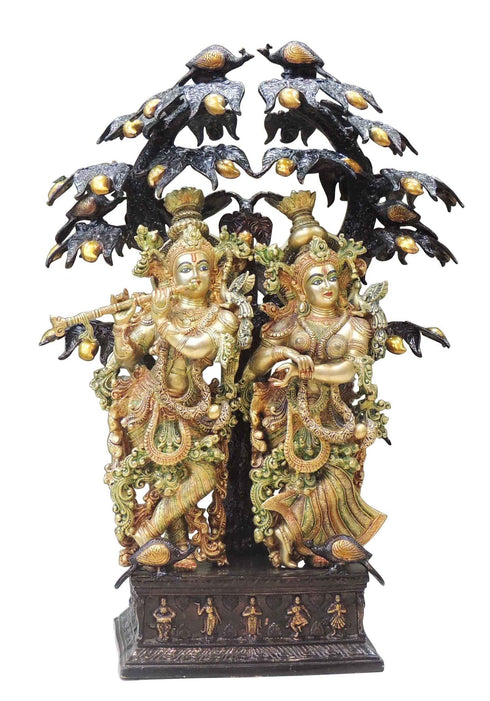 Brass Radha Krishna With Tree 78.36Kg