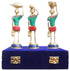 Brass Rajasthani Musical Statue Set Of 3 Pcs 1.28Kg