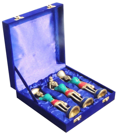 Brass Rajasthani Musical Statue Set Of 3 Pcs 1.28Kg