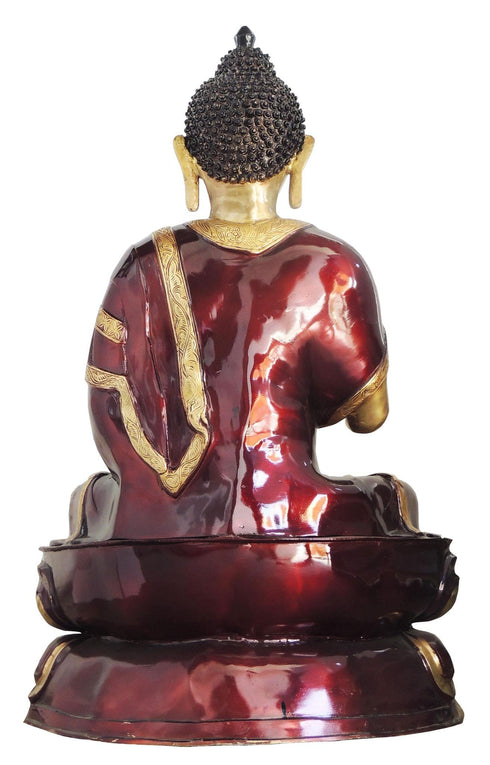 Brass Budha Statue With Antique Finish 45Kg