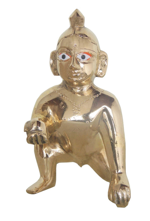 Brass Laddu Gopal God Idol Statue 0.74Kg