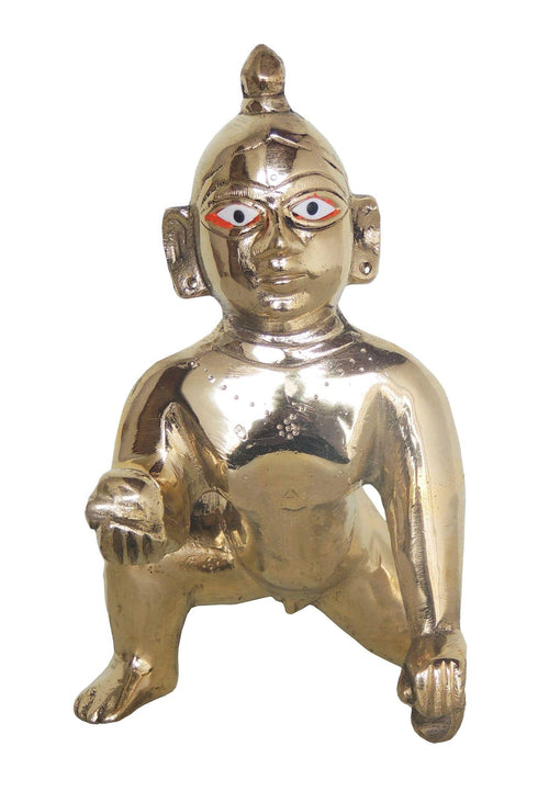 Brass Laddu Gopal God Idol Statue 1.8Kg