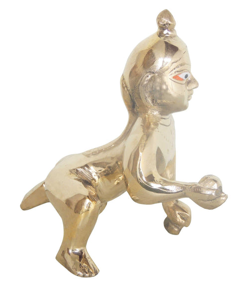 Brass Laddu Gopal God Idol Statue 1.8Kg