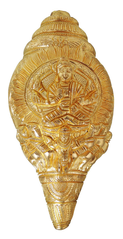 Brass Shankh Statue 2.14Kg