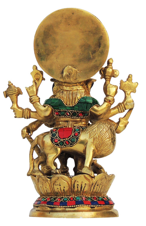 Brass Drishti Ganesh Stone Statue 2.3Kg