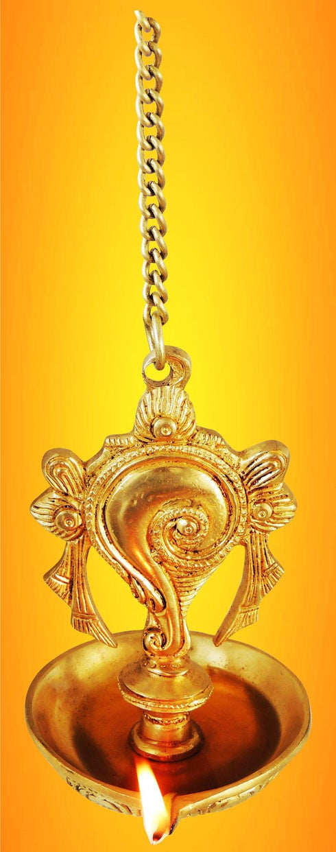 Brass Wall Hanging Shank Deepak 0.695Kg