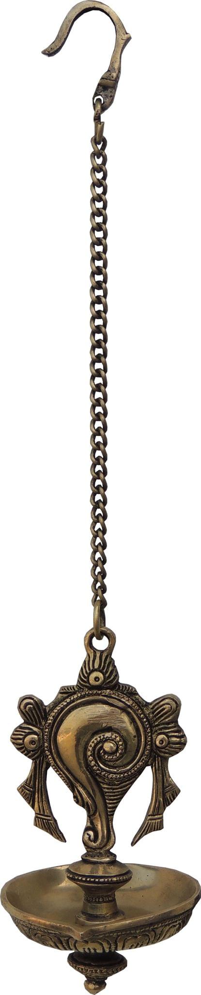 Brass Wall Hanging Shank Antique Deepak 0.66Kg