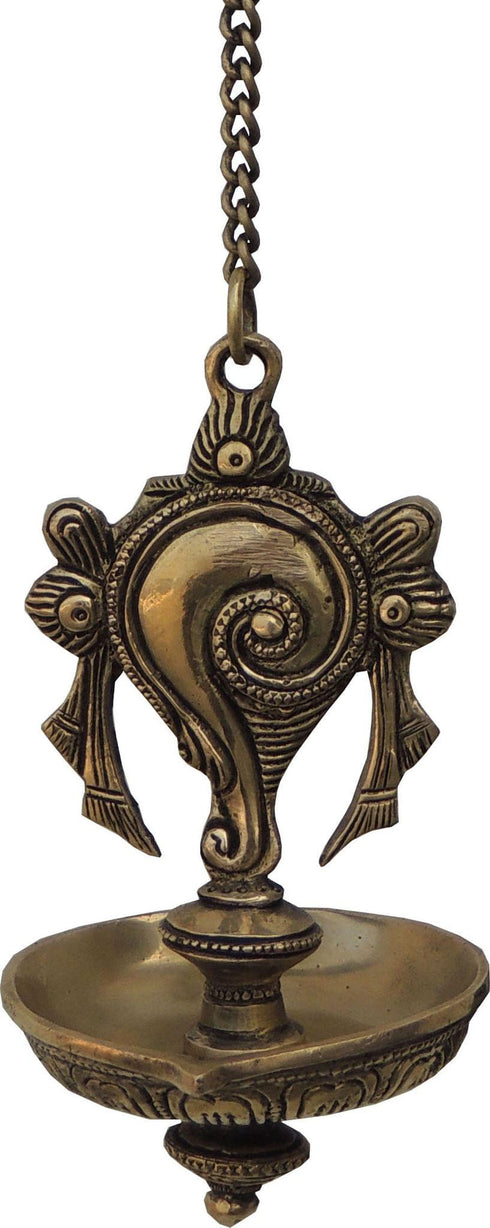 Brass Wall Hanging Shank Antique Deepak 0.66Kg