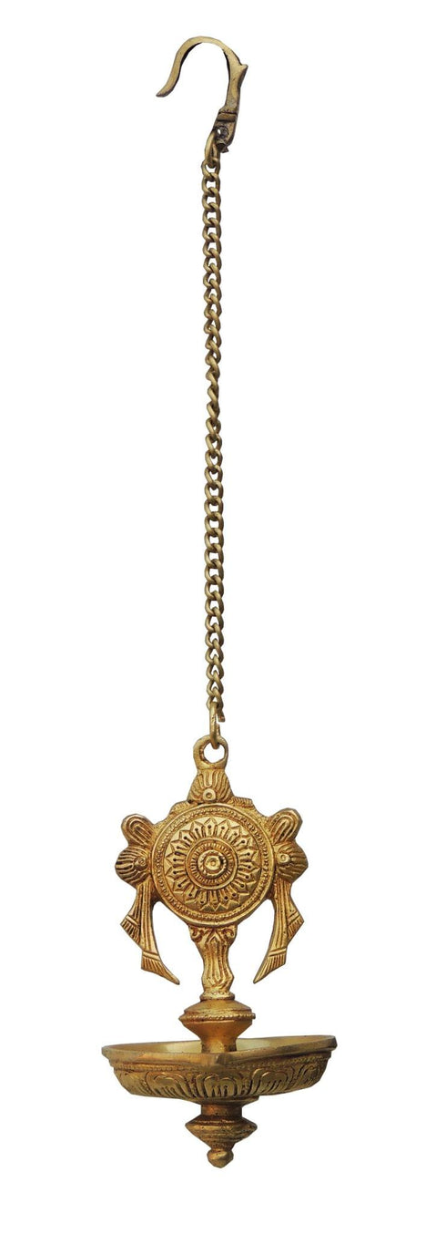 Brass Wall Hanging Shank Antique Deepak 0.665Kg