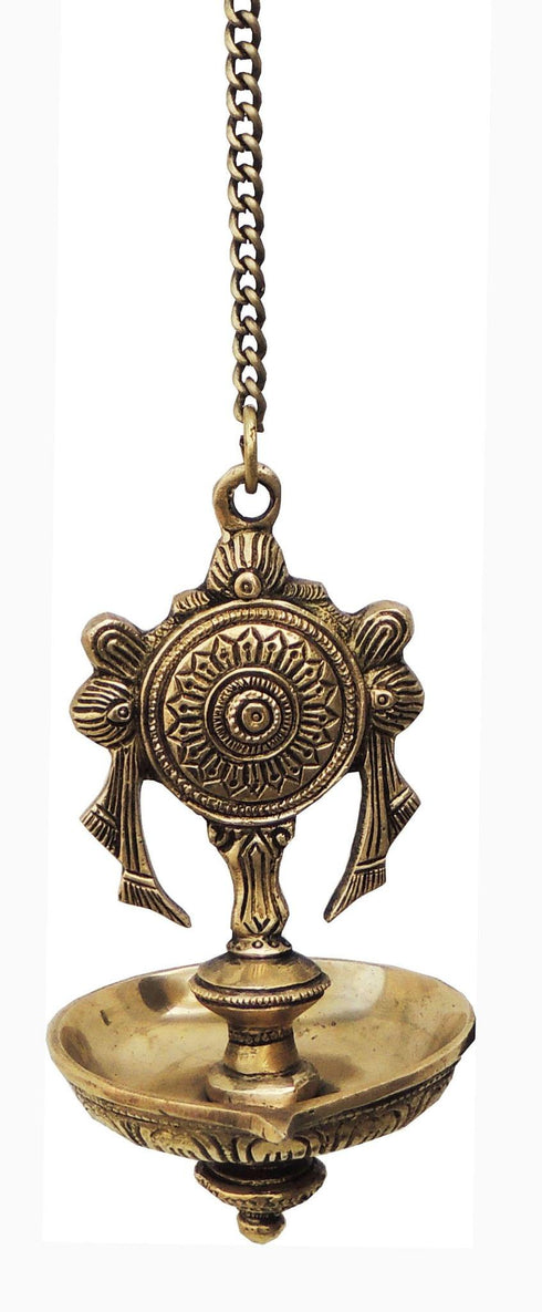 Brass Wall Hanging Shank Antique Deepak 0.68Kg