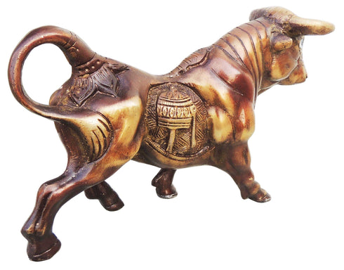Brass Runnng Bull Statue 1.415Kg