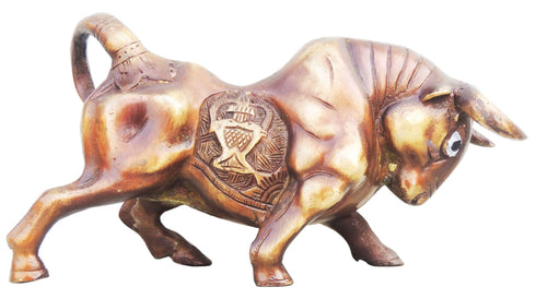 Brass Runnng Bull Statue 1.415Kg