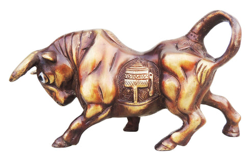Brass Runnng Bull Statue 1.415Kg