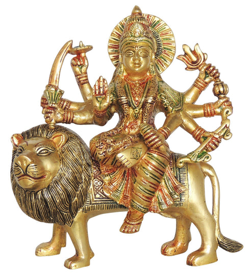 Brass Durga Ji Idol Statue 3.16Kg