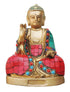 Brass Budha Statue With Turquoise Coral 1.5Kg