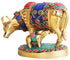 Brass Cow Stone Statue 1.1Kg