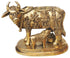 Brass Cow With Calf Statue 2.2Kg