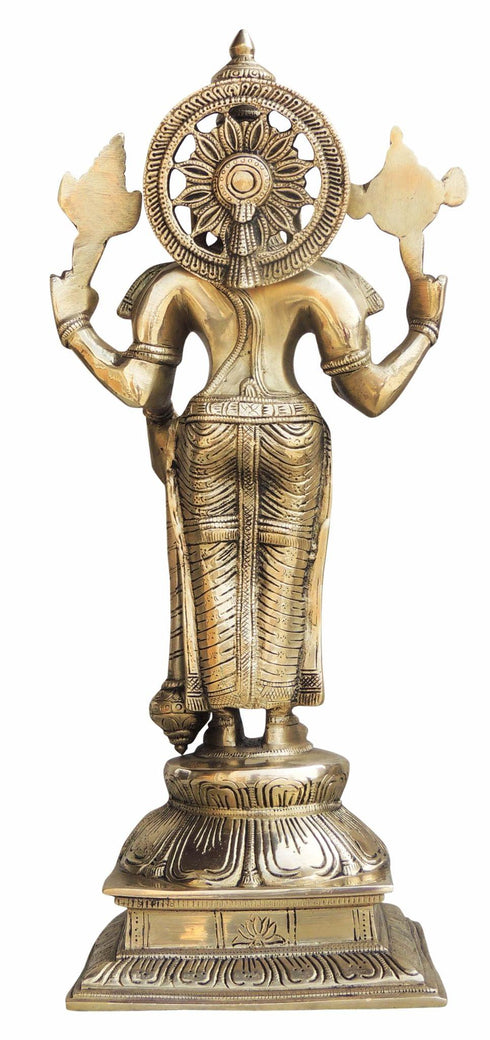 Brass Vishnu Ji God Idol Statue 5.68Kg