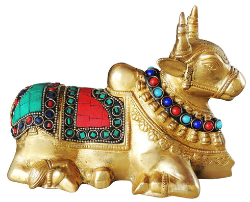 Brass Nandi Idol Statue 1.49Kg