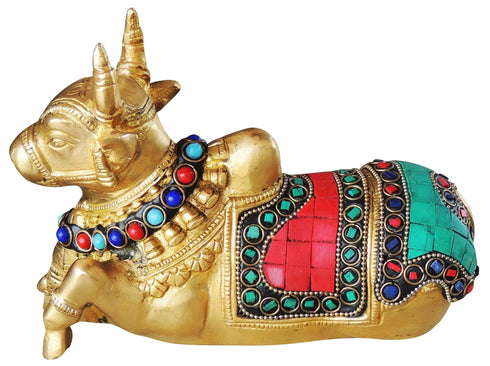 Brass Nandi Idol Statue 1.49Kg