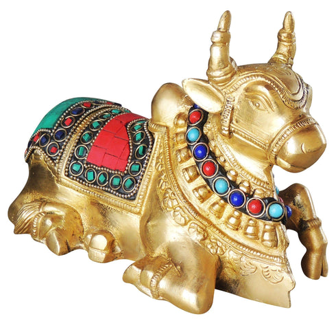 Brass Nandi Idol Statue 1.49Kg