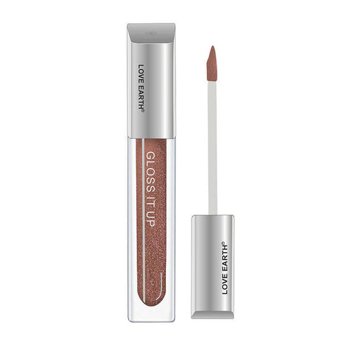 Love Earth Lip Gloss Honey Dip |Brown Glitter