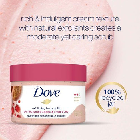 Dove Exfoliating Body Polish Scrub with Pomegranate Seeds 298g