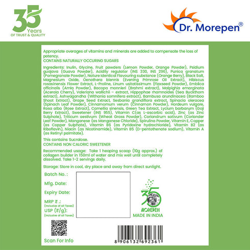 Dr. Morepen Natural Collagen Builder | Orange Berry Flavour