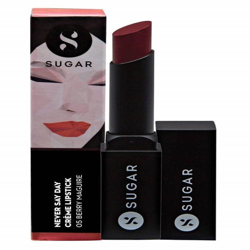 Sugar Never Say Dry Creme Lipstick Berry Maguire | Deep Berry Red