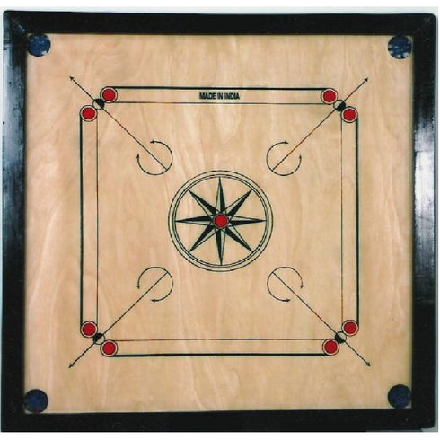 Carrom Board with coins
