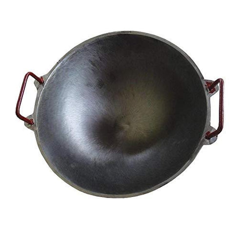 Elles Cast Iron Kadai Large Size10 Inch (Perfect for 4 Member Family)