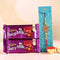 Kundan Ethnic Rakhi and Fruit N Nut Chocolates