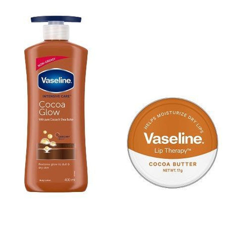Vaseline Intensive Care Cocoa Glow Body Lotion + Cocoa Lip Tin