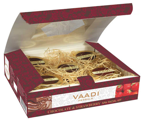 Vaadi Herbals Deep Moisturising Chocolate SPA Facial Kit with Strawberry Extract 270gm