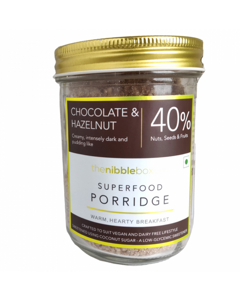 The Nibble Box Chocolate And Hazelnut Almond Flour Superfood Porridge
