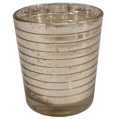 Glass Candle Holder 4.4" X 5.4" HT