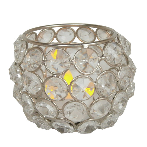 Red Crystal Votive 3.5"x5"x2.4"