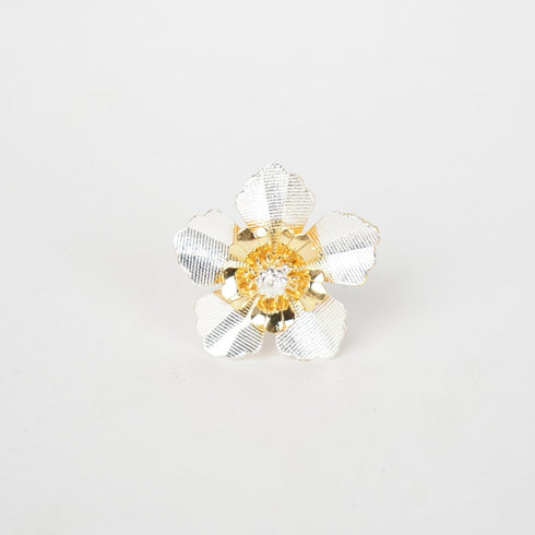 Pure Silver Golden Silver Flowers 6g