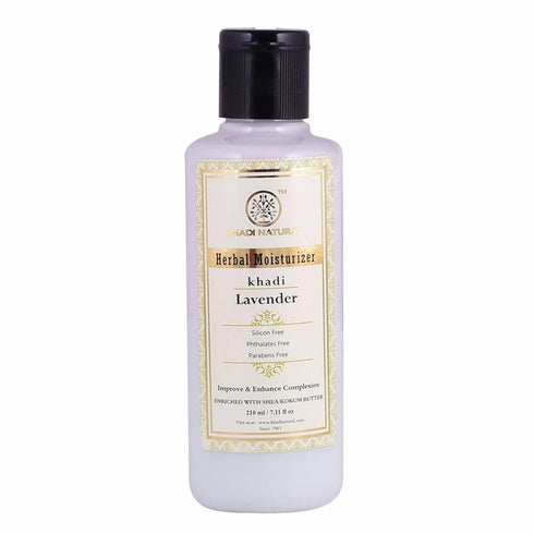 Khadi Natural Lavender Herbal Moisturizer 210ml
