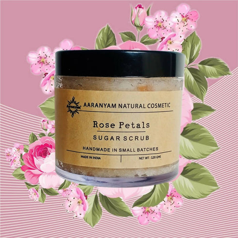 Aaranyam Rose Petals Sugar Scrub For Face and Body