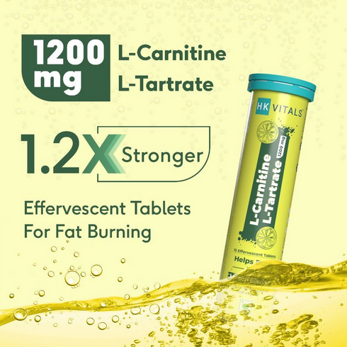 HK Vitals Lcarnitine Ltartrate Effervescent Tablets (Lemon)