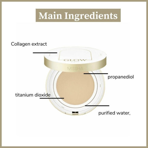 Missha Glow Cushion Light No.21P Fair SPF 37 PA+++