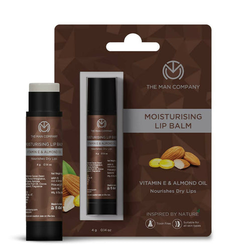 The Man Company Moisturising Lip Balm with Vitamin E| Almond Oil