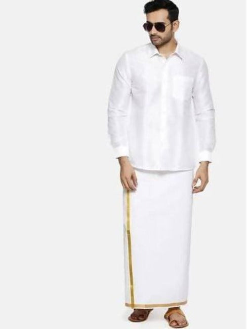 Ramraj Cotton Genxt M146 3|4 Inch Border Dhoti