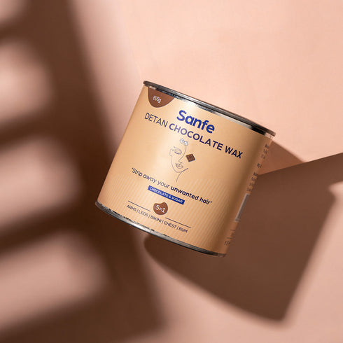 Sanfe Detan Chocolate Wax For Smooth Hair Removal - 600Gm