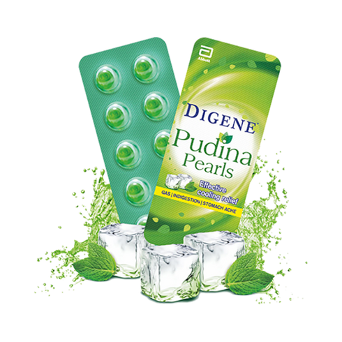 Digene Pudina Pearls strip of 10 soft gelatin capsules